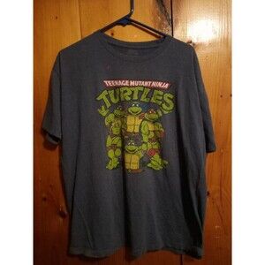 Teenage Mutant Ninja Turtles T-Shirt Size XL Blue Retro Cartoon Graphic Mens‎